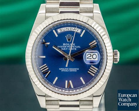 blue rolex presidential|Rolex presidential 40mm white gold.